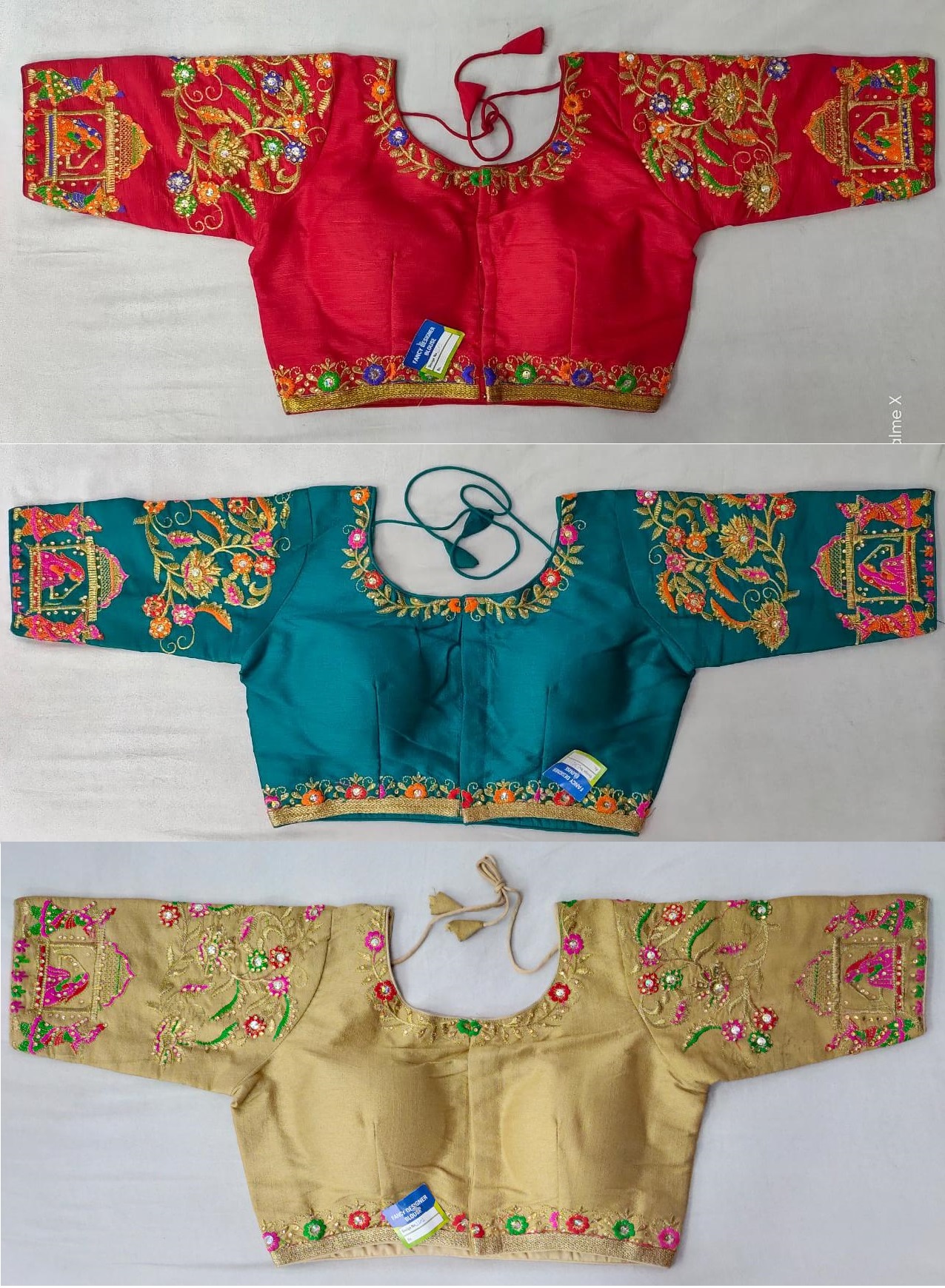 Heavy Fantom Cloth With Tread Work And Diamond Handwork Blouse Collection