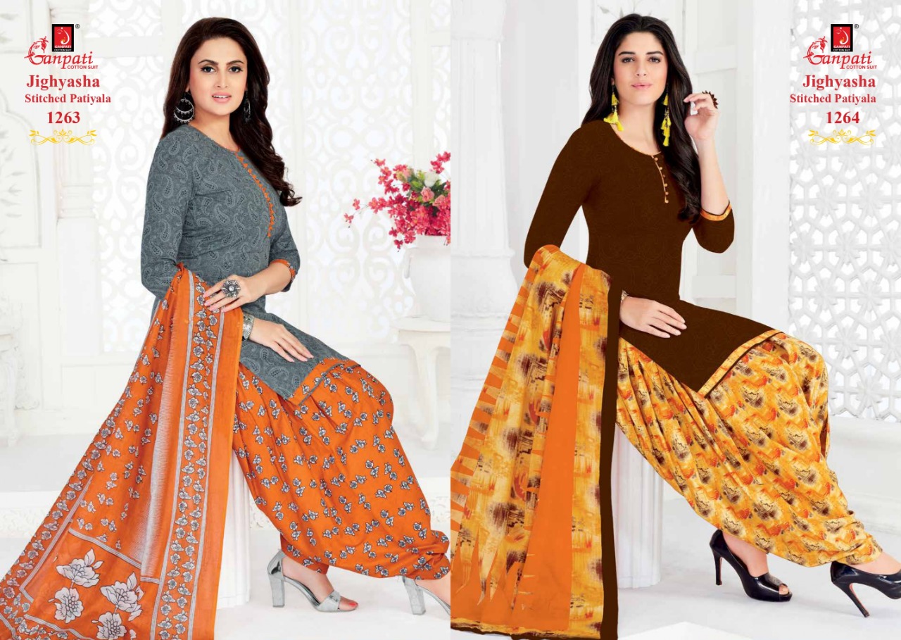 ganpati cotton suit stitched wholesale