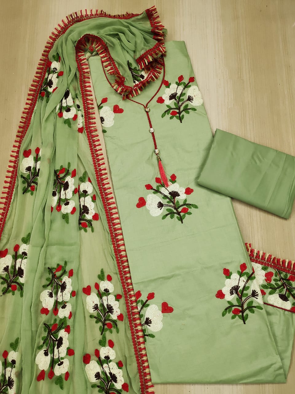 Thankar Causal Waer Cotton With Embroidery Woek Dress Material Catalog at Wholesale rate