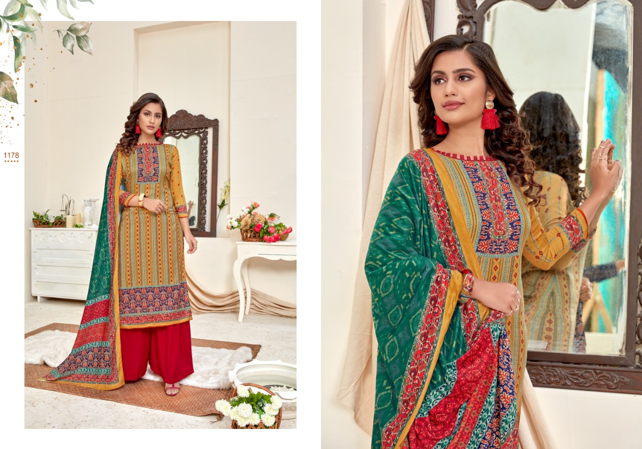 Bipson Shaneel 3 Woolen Pashmina Digital Print Salwar Suit Catalog at Wholesale rate