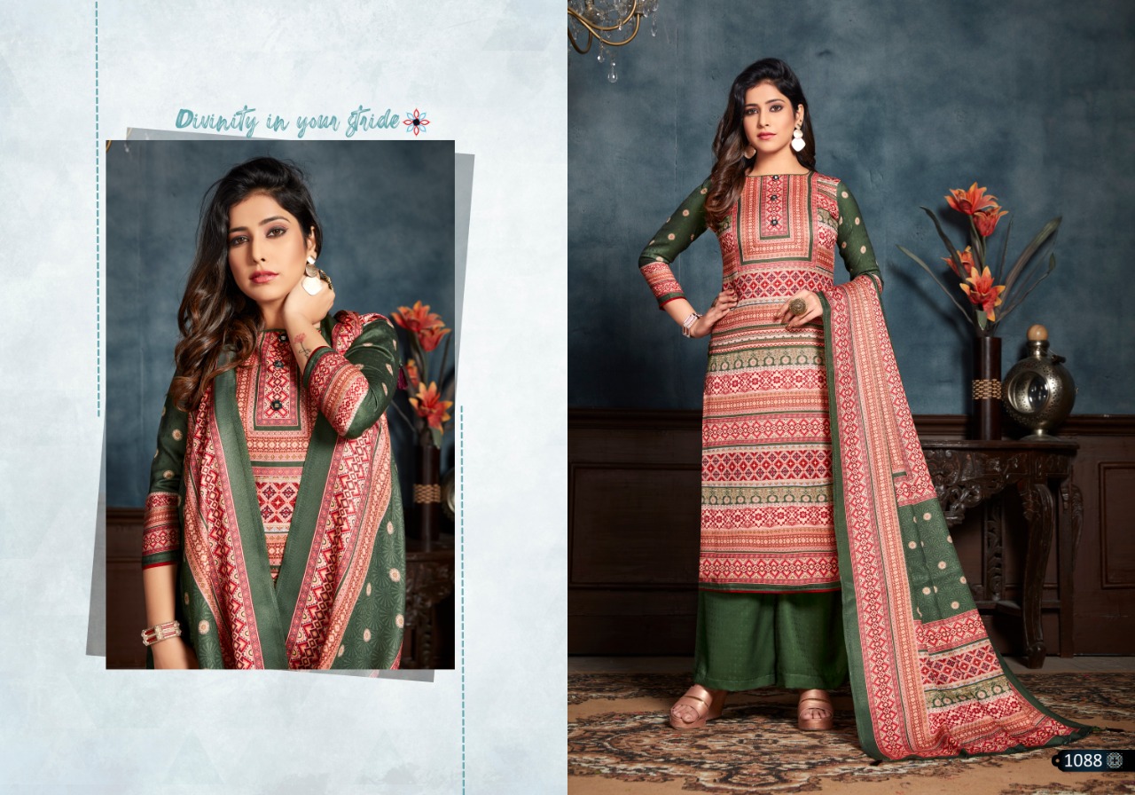 Bipson Roma 1088 -1091 Beautiful Woolen  Pashmina  Digital Print Salwar Suit Catalog at Wholesale rate