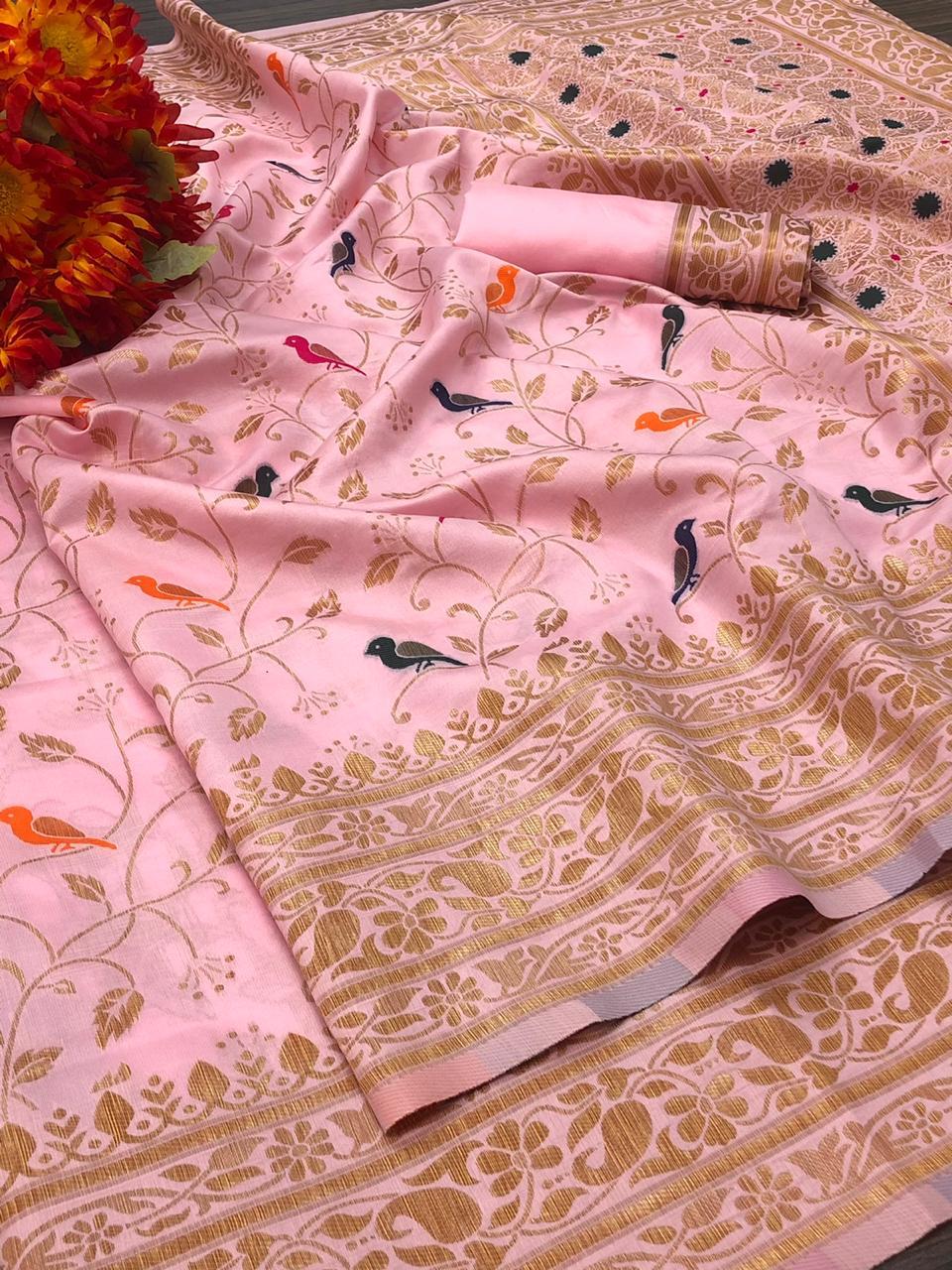 Thankar Designer Soft cotton Handloom Weaving Silk Saree Catalog at Wholesale rate 