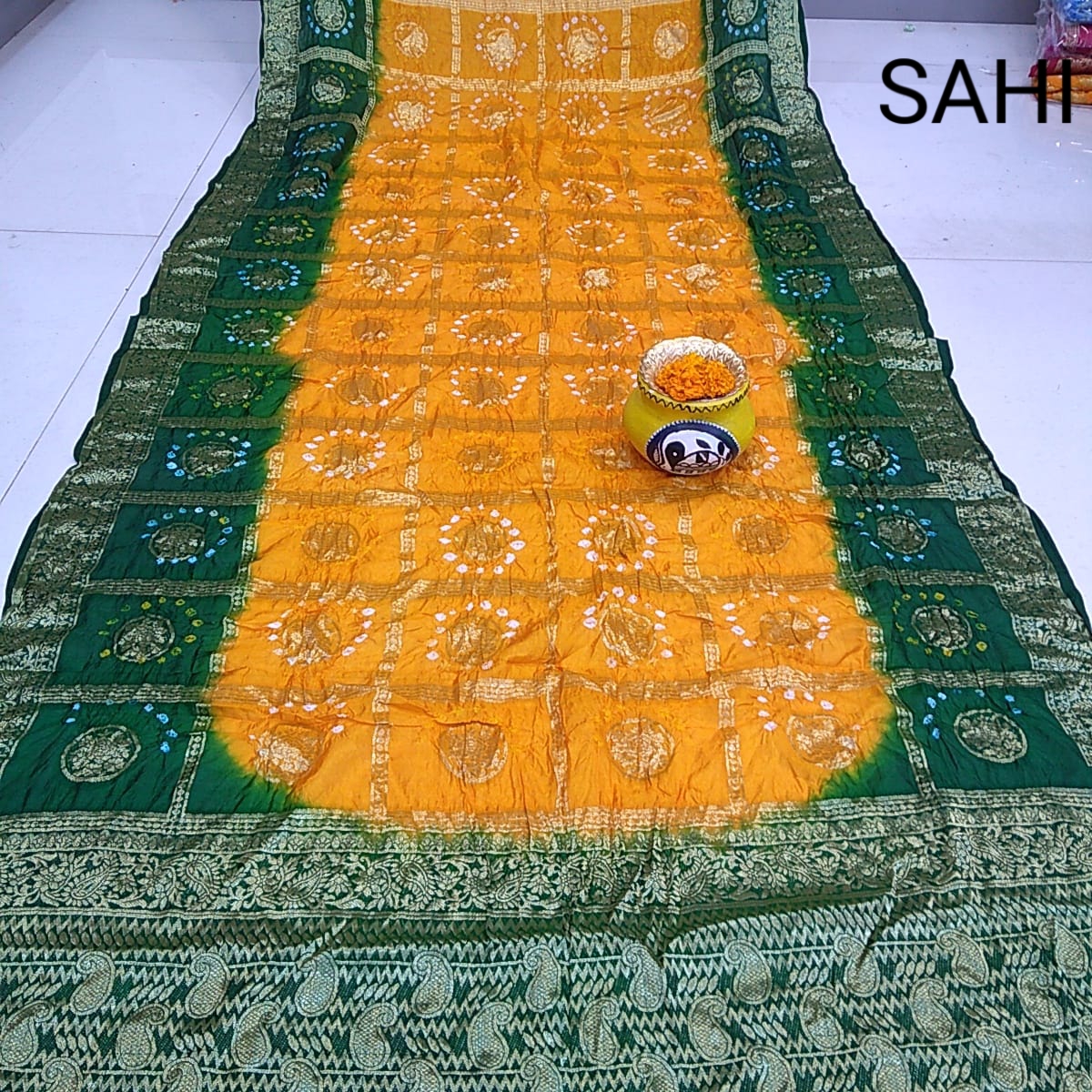 Bandhni Sahi Designer Gharchola Silk Wedding Wear Saree Catalog at Wholesale rate 