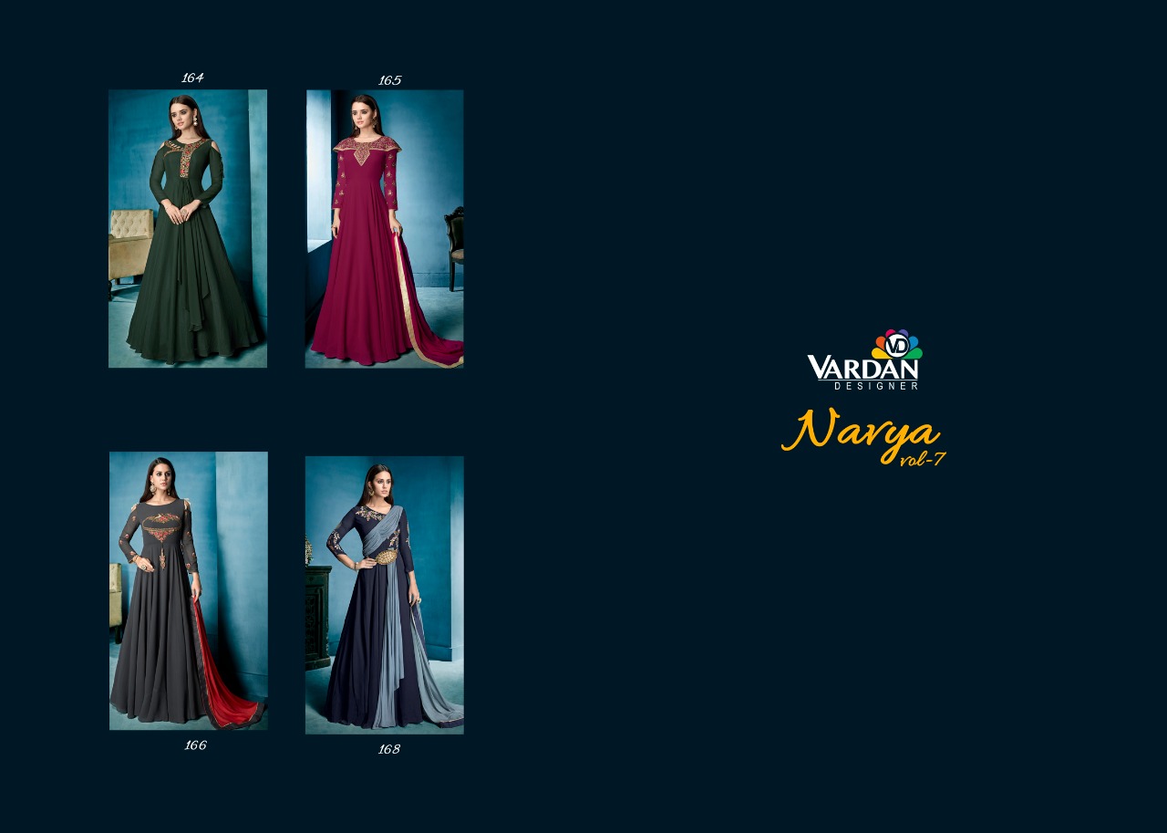 Vardan Navya Vol 7 Party  Wear Lichi Georgette With Inner Catalog Suit At Wholesale Rate