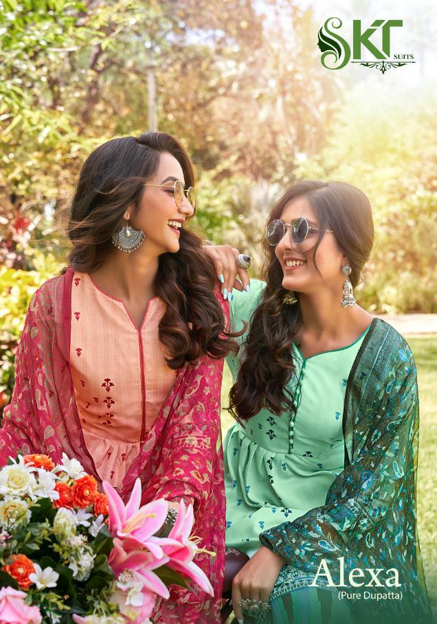 SKT Suits Alexa Jaam Cotton Digital Print Style Dress Material At Wholesale Rate