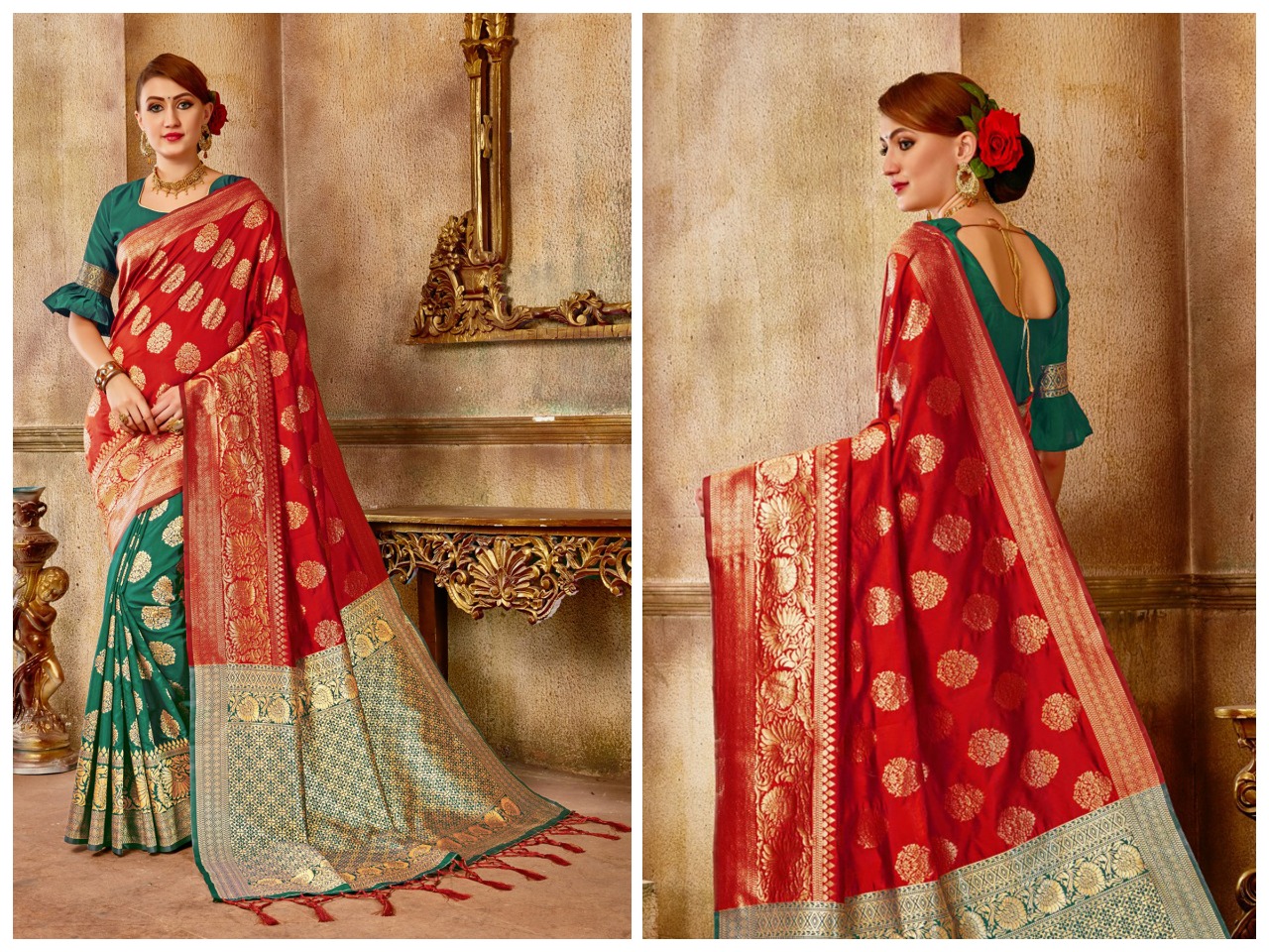 Thankar Presents Banarasi Weaving Soft Silk Saree With Rich Heavy Jalar At Wholesale Rate