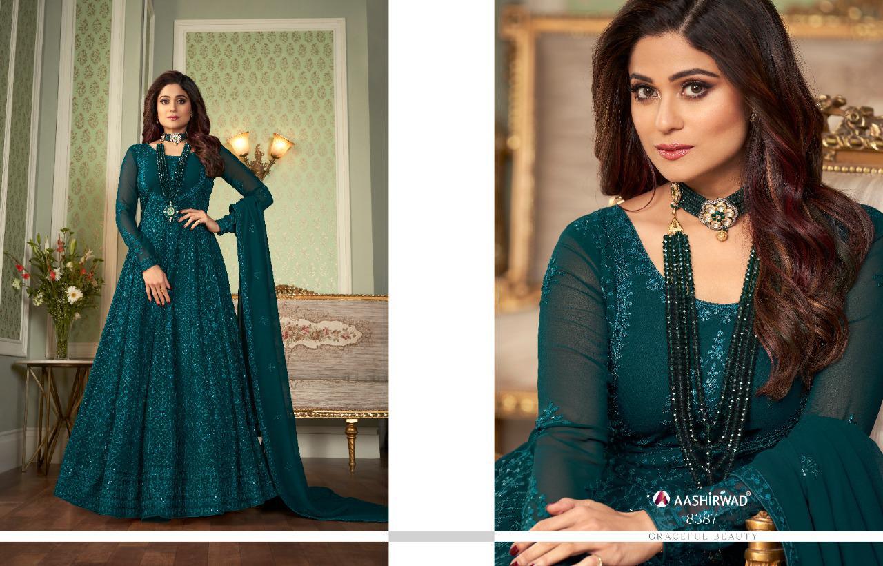 Awesome Partywear Embroidery With Stone Work Gown At Wholesale Rate