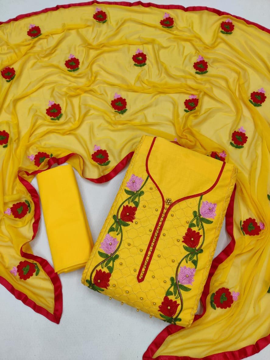 Exclusive Festival Collection Handwork Cotton Drees Material At Wholesale Rate