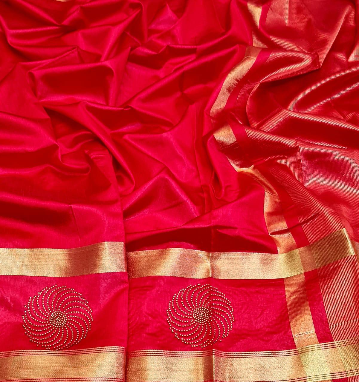 Exclusive New Designer Tussar Silk With Zari Border Heavy Saree At Wholesale Rate