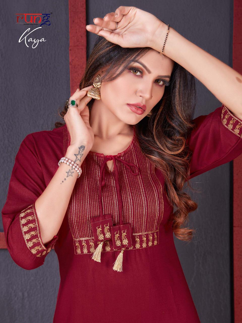 Night Wear Kurtis Embroidery Neck Design