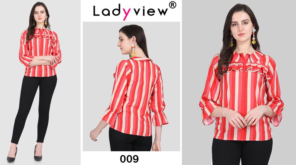 Ladyview TOPSY Heavy American Crape With Decent Digital Print Top 