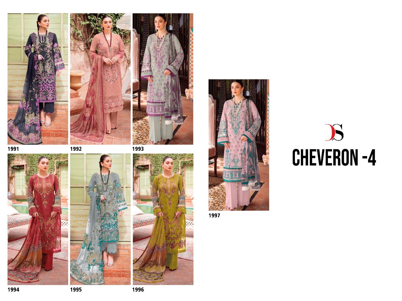 DEEPSY Cheveron-4 Pure cotton with heavy self  embroidery & embroidery patch Dress Material