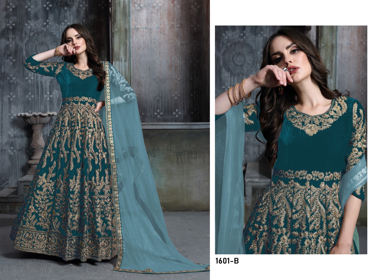 Dani Heavy Fox Georgette With Embroidery Codding Sequence Work With Back Side Work Designer Kurti