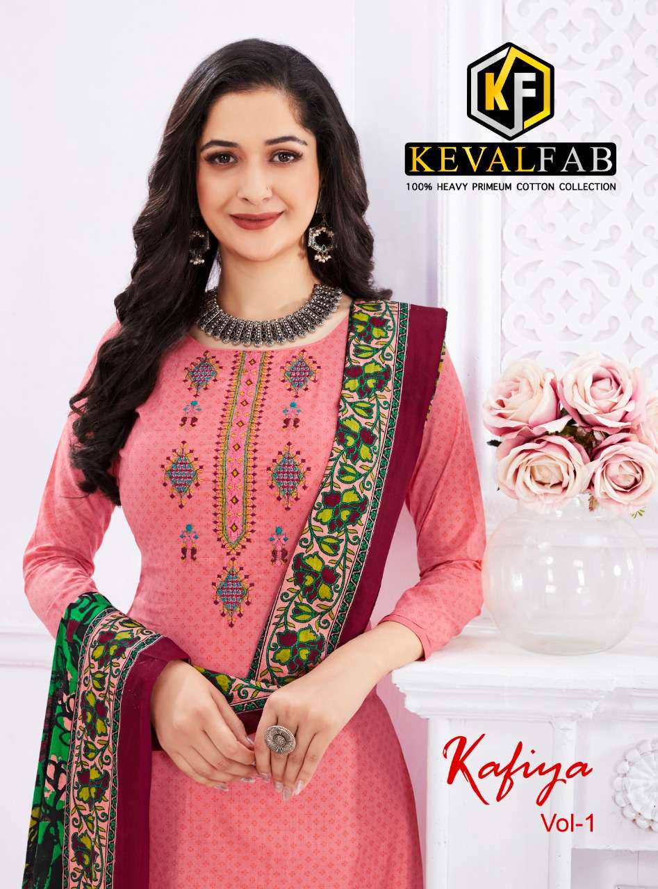KEVAL FAB KAFIYA VOL–1 NEW FABULOUS EMBROIDERY WORK WITH LAWN COTTON COLLECTION