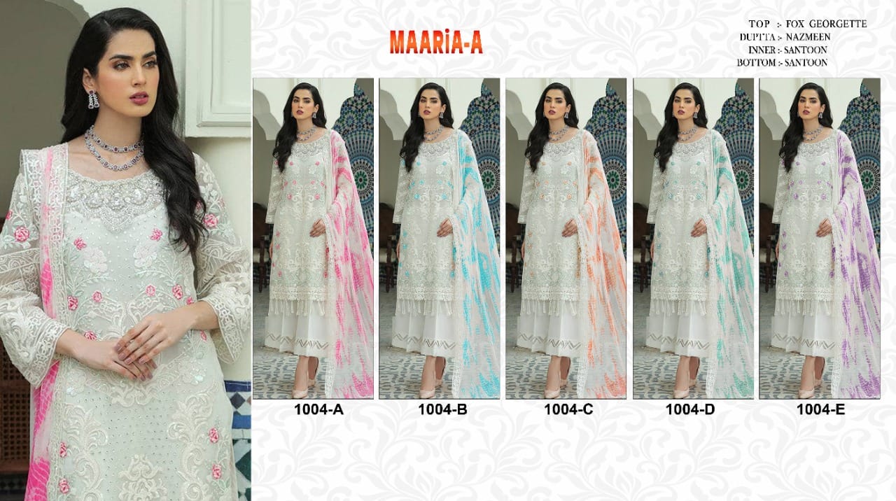 MAARIA D Heavy Fox Georgette With Multi Thread & Jari With Sequence Embroidery Work Kurtis