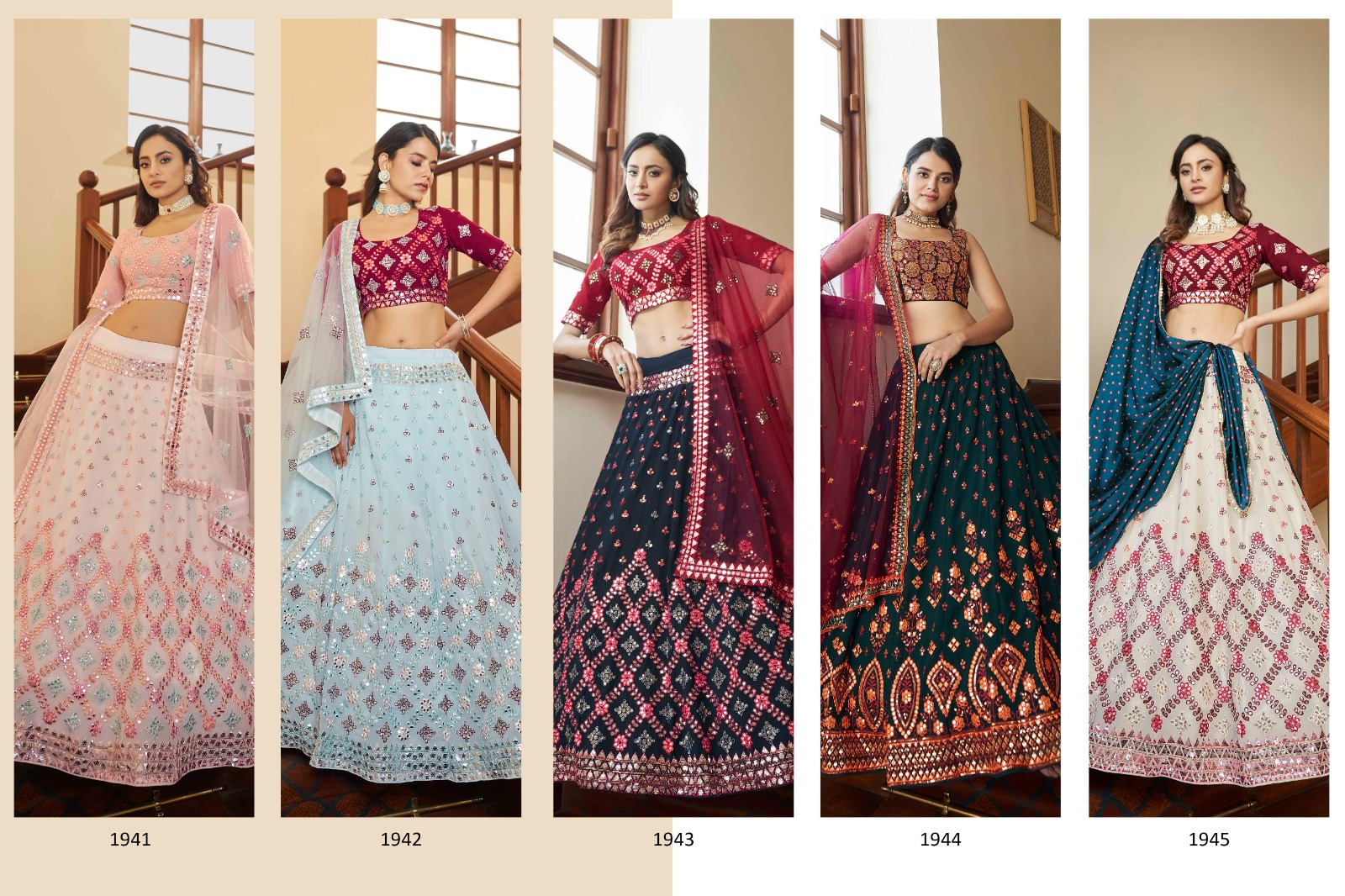 New Exclusive Bridal Gota Patti with Thread Embroidered Semi Stitched Lehenga Choli Collection