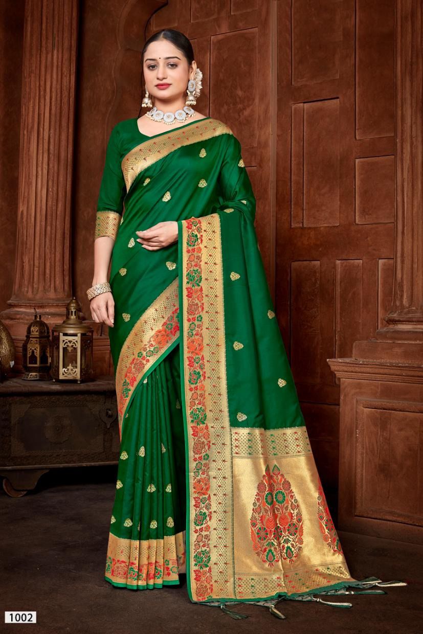 Royal and rich Paithani Silk Saree With Beautiful Digital Printed Saree