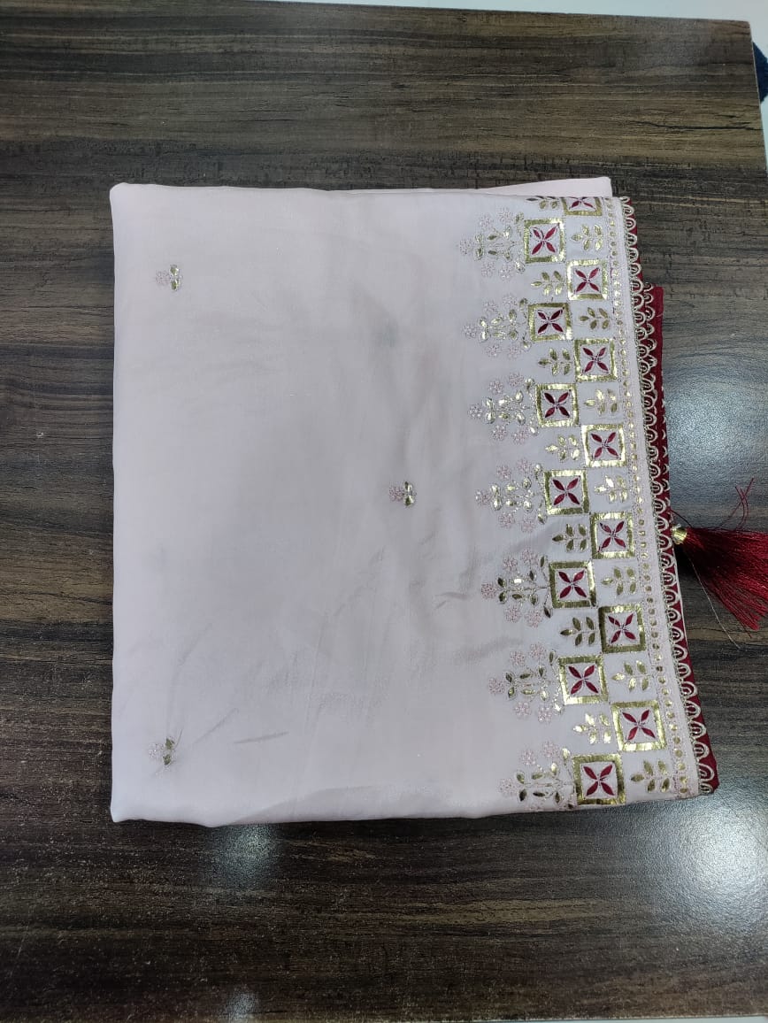 Bollywood Beautiful Diamond Work with Embroidery Work and hand Work with Blouse