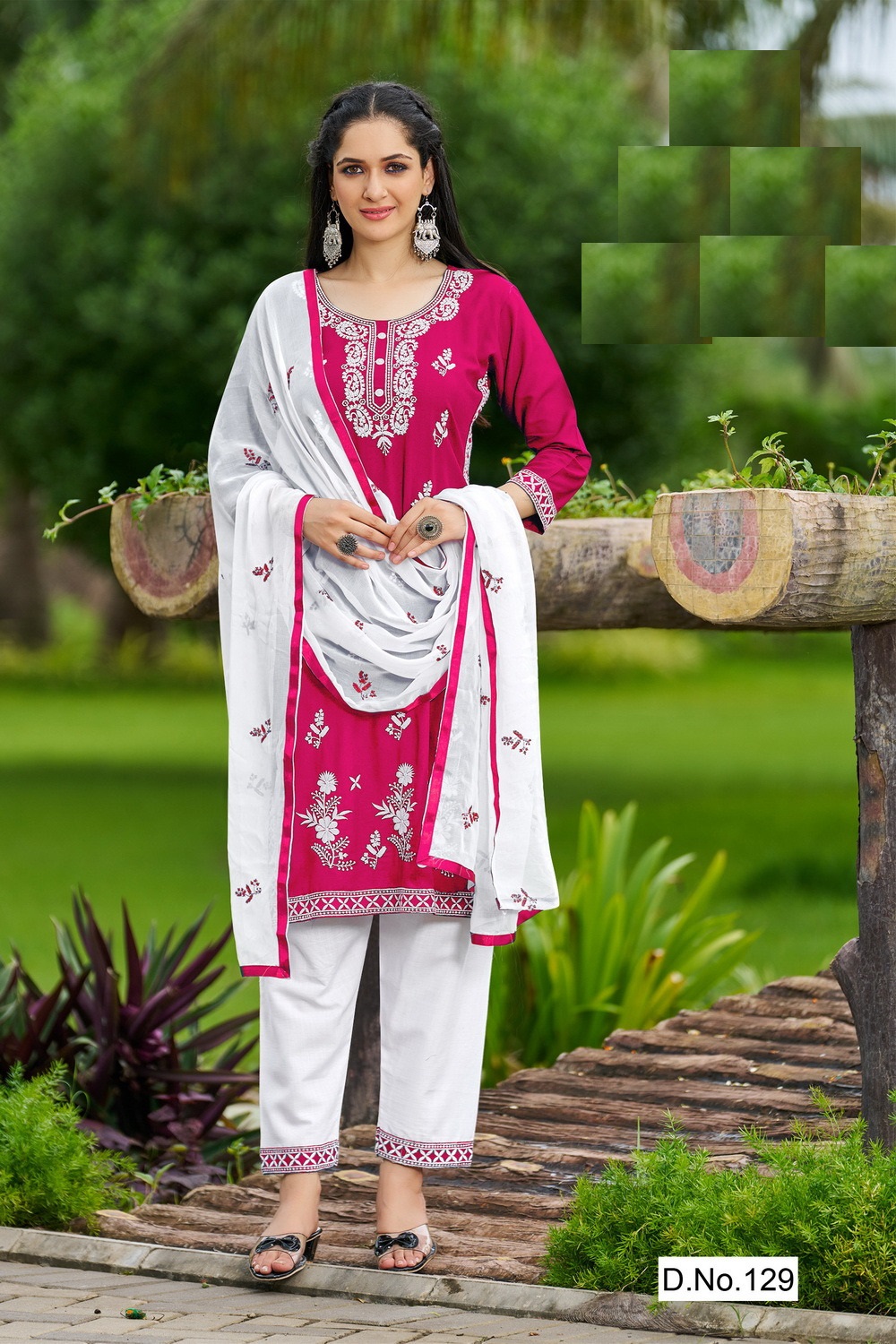 Latest Heavy Embroidery and Handwork full cotton with Dupatta