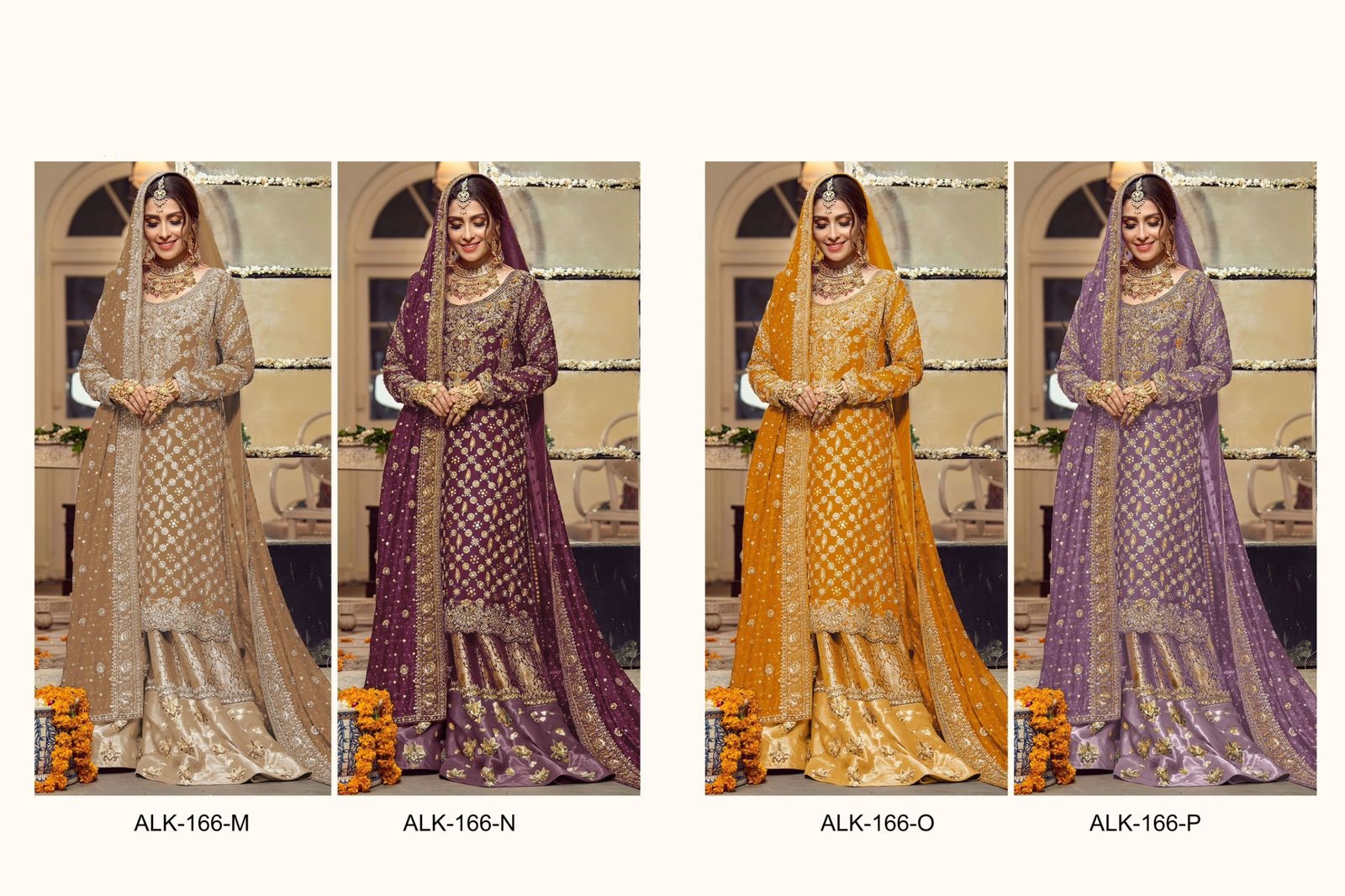 Heavy Sleeves Embroidered & Handwork and bottom jacquard and satin patchwork with dupatta