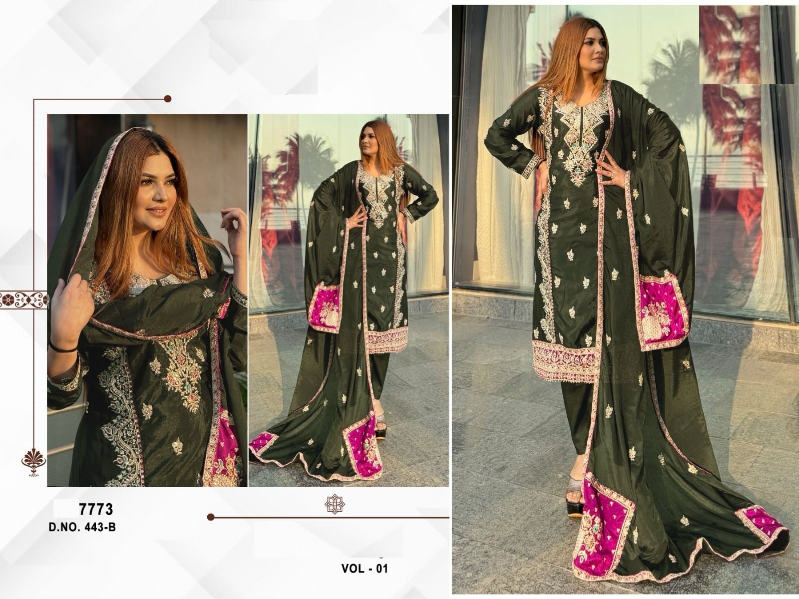 New Pakistani heavy embroider kameez with jarkan work and stitched Stanton bottoms with dupatta suit
