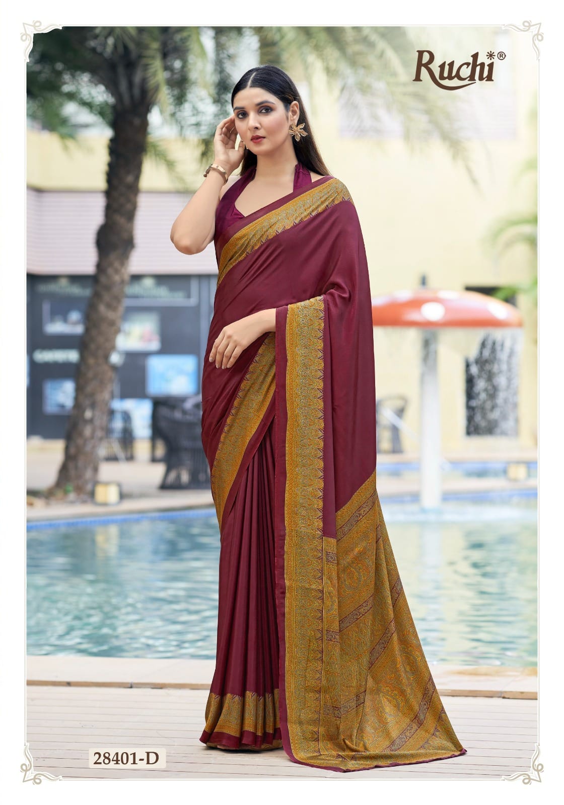 Launching Beautiful Collection Silk Crepe sari for online sale
