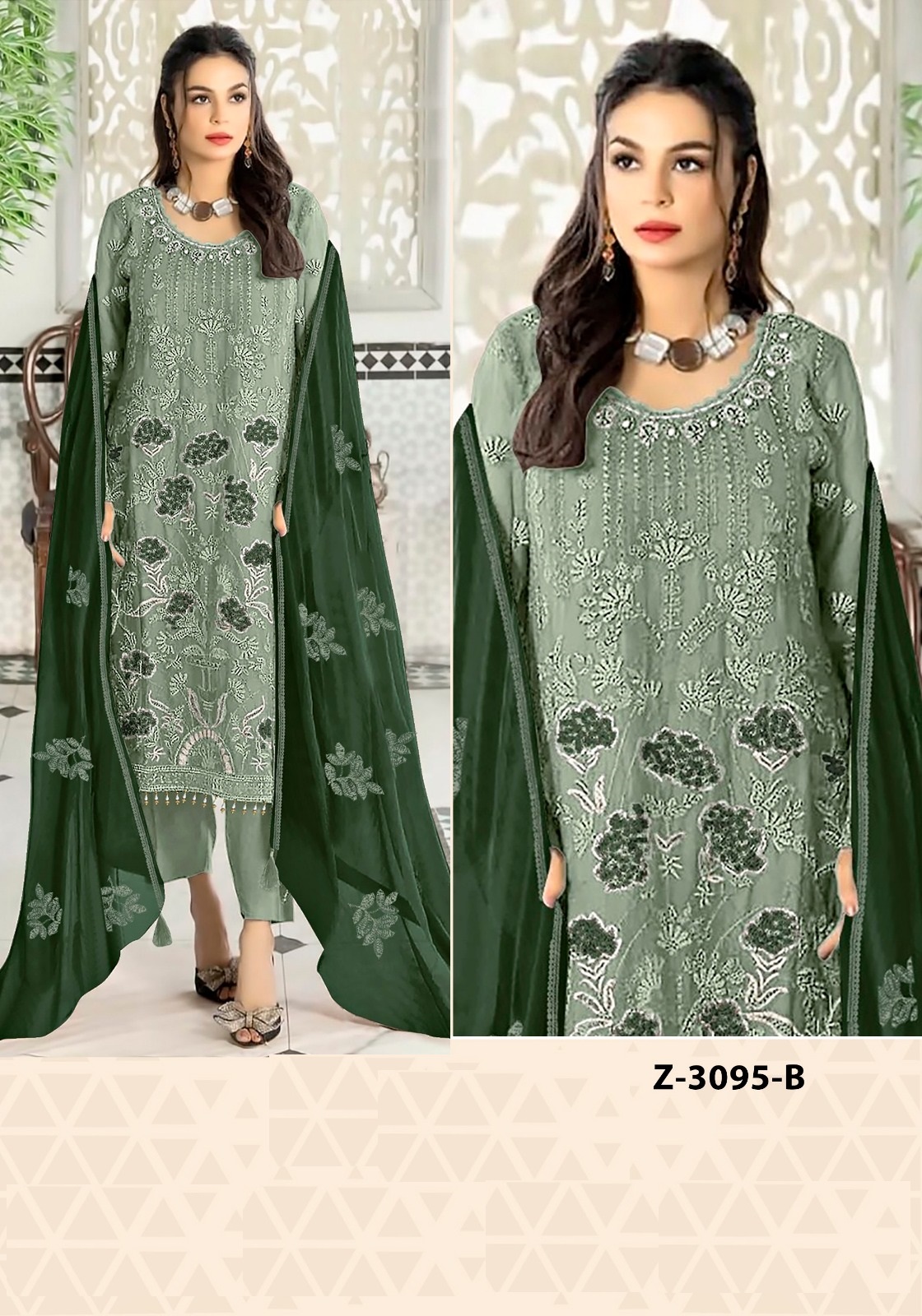 New Pakistani  jorjat fabrics Fancy Heavy Embroidered with Heavy Embroidered Dupattas suit