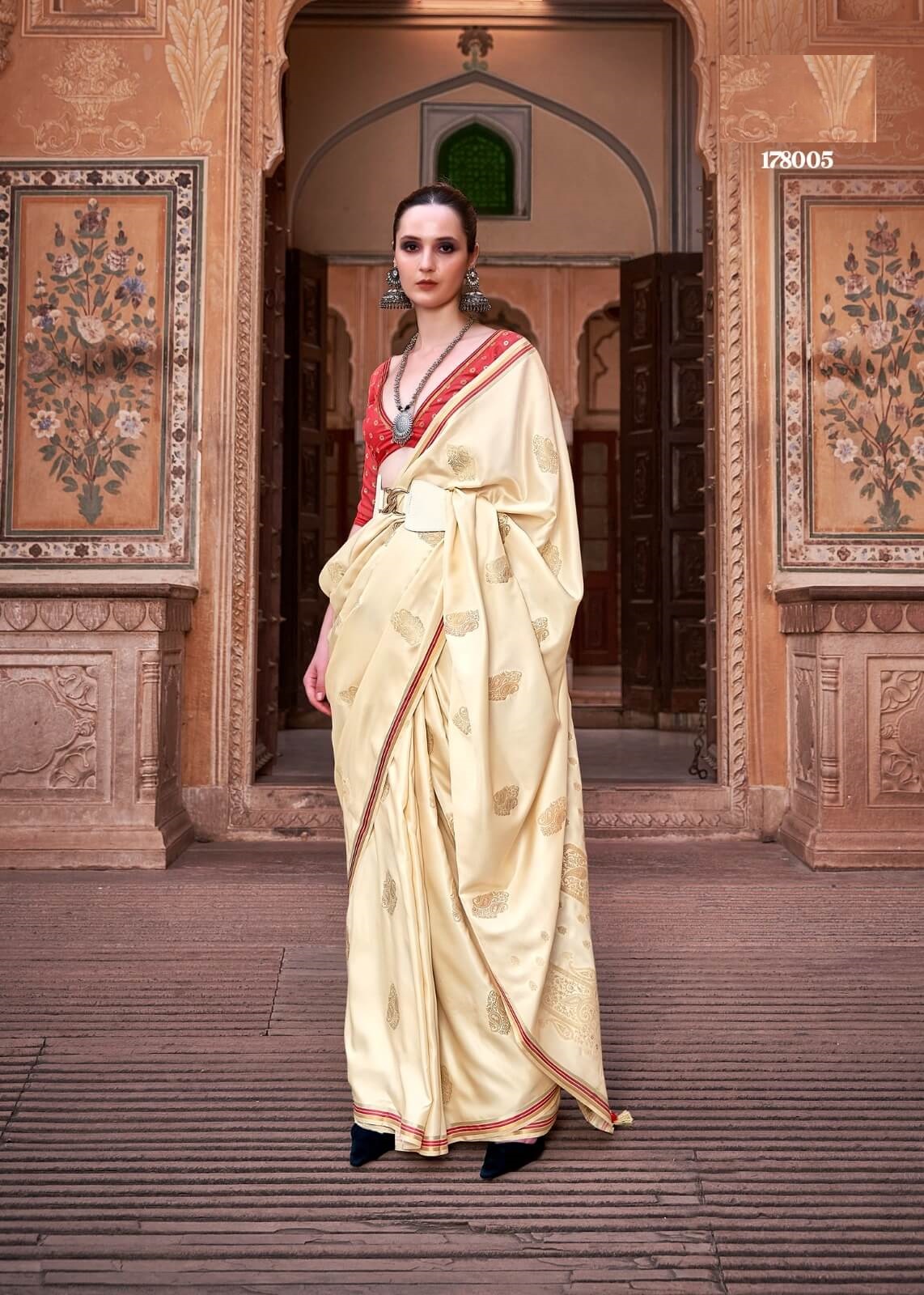 Pure Satin Silk With Zari Weaving With Unique Latakan Attached On Pallu & Attractive Border saree