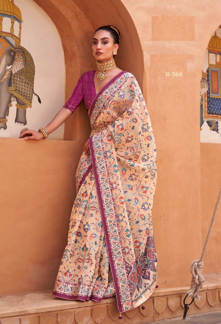Pure Tissue silk with Beautiful Designer blouse and Patola Print saree Amazing Collection