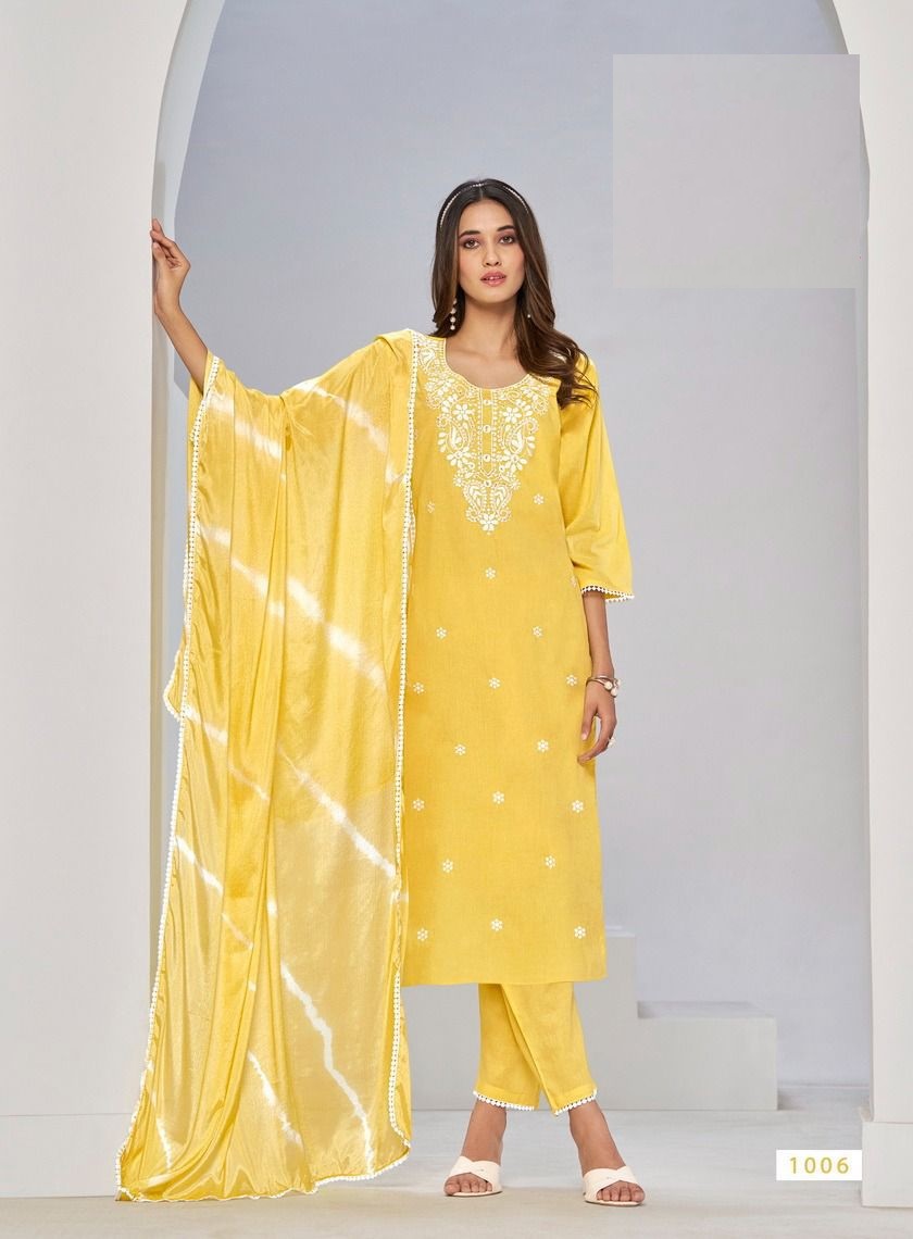 New collection Kurti pant with dupatta pure cotton with inner and embroidery work for women online sale