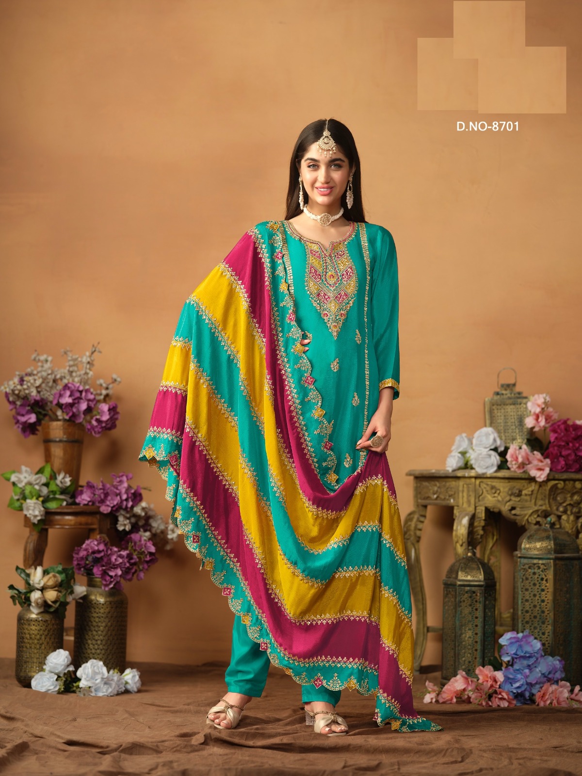New collection of Chinon silk suits for women online sale
