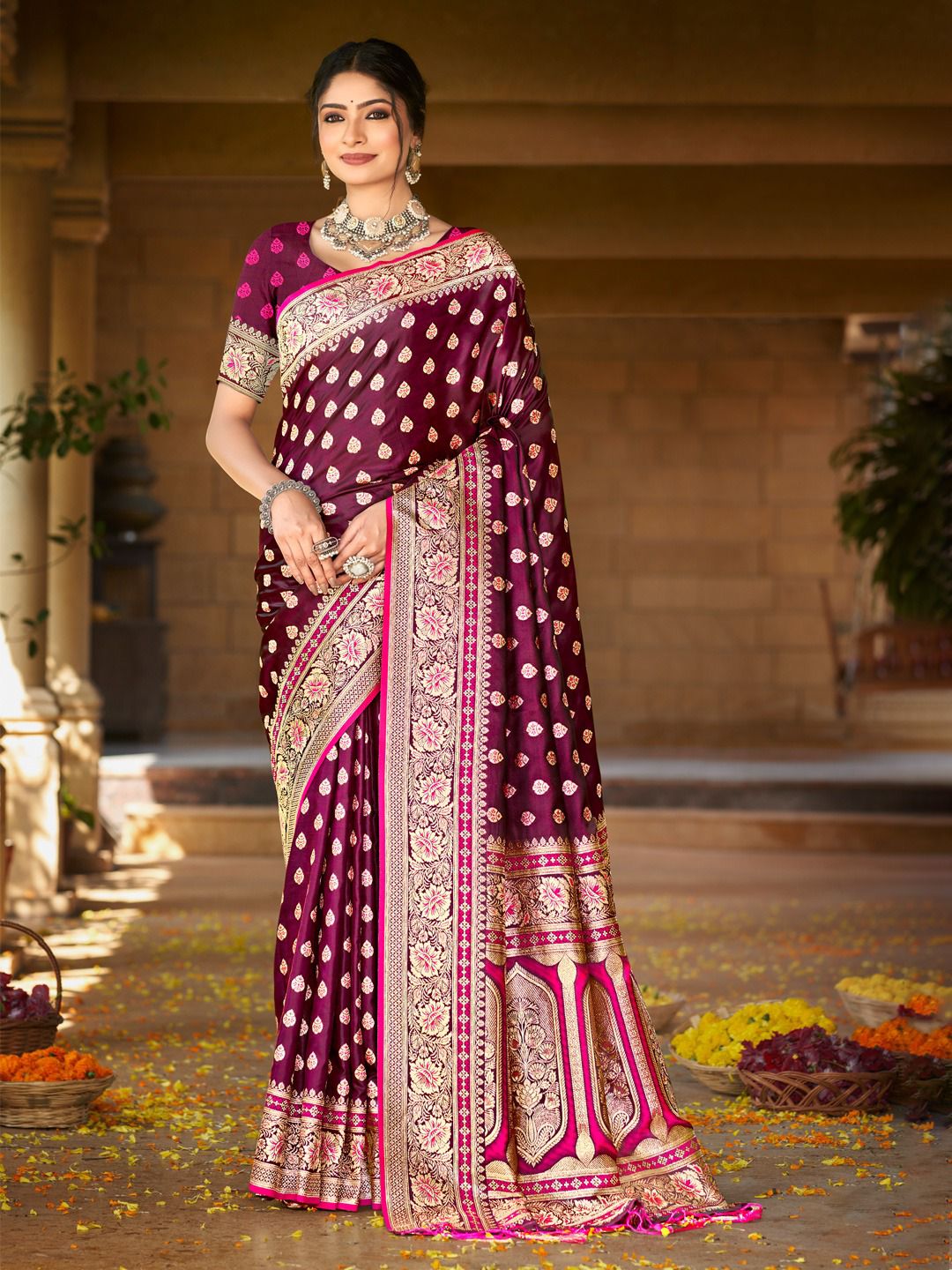 New Catalog Launching Satin Silk Sari for Adults Online Sale for Women