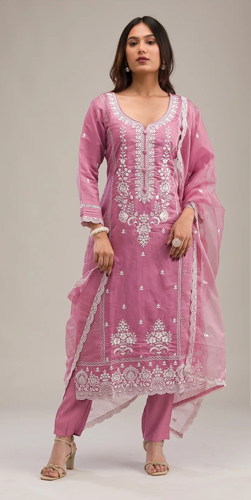 Heavy Fancy Georgette With Embroidery Codding Sequence Suit