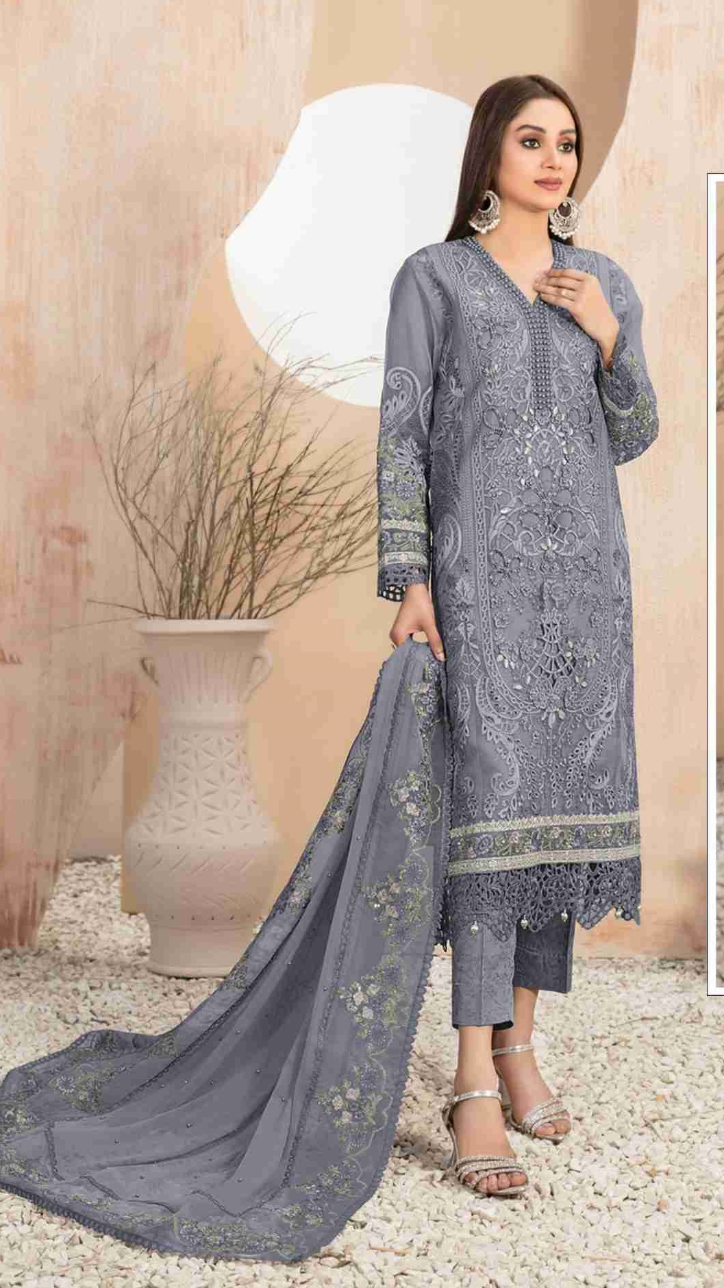 Heavy Fancy Georgette With Embroidery Codding Sequence Suit