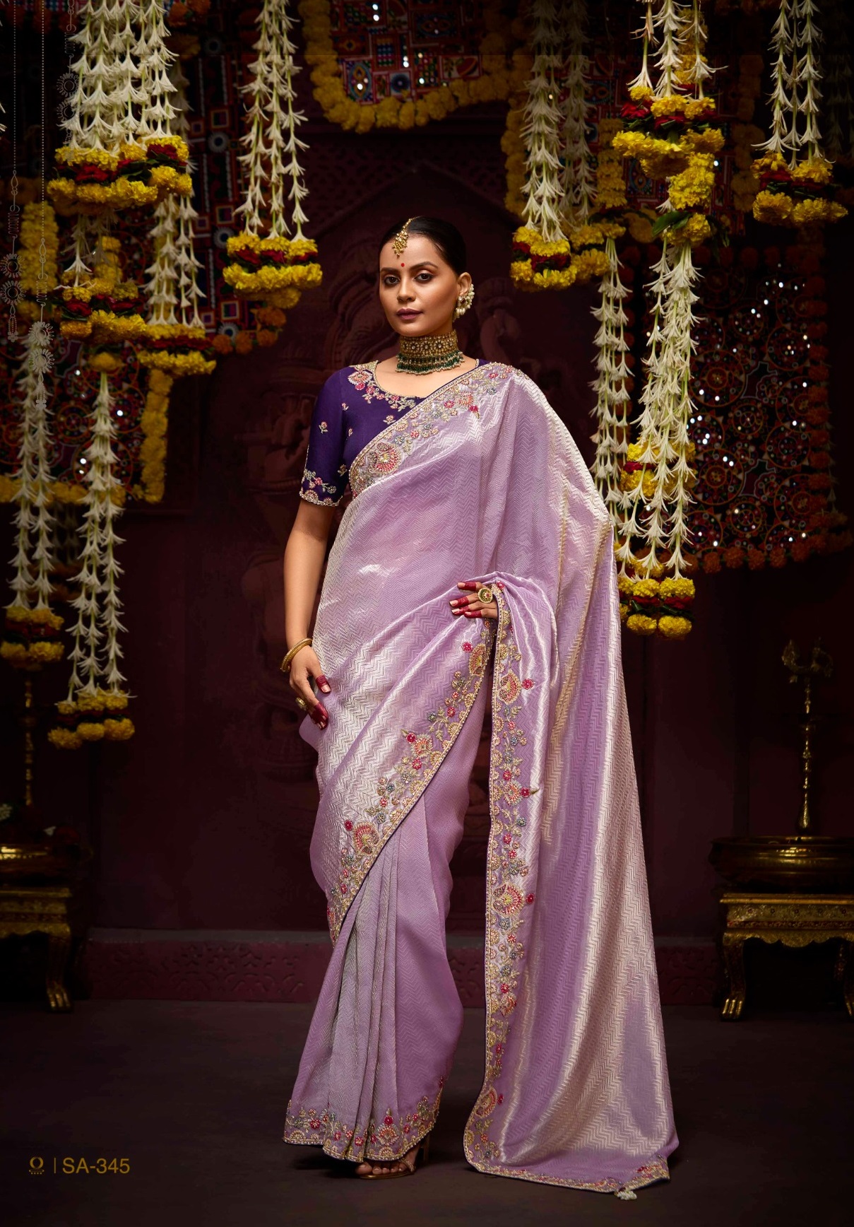 Pure Banarasi Kanjivaram Fabric With Heavy Work Border Saree