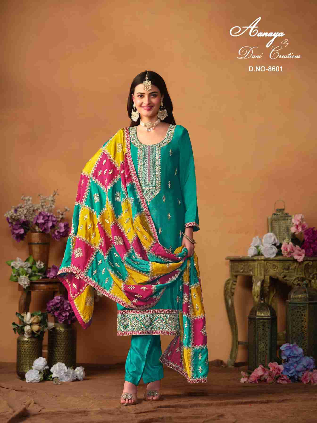 Chinon Silk and embroidery  Work Lehenga Choli