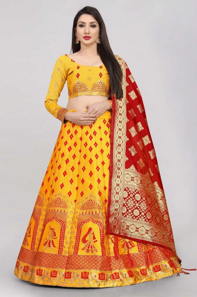 Brocade fabric lehengha Choli