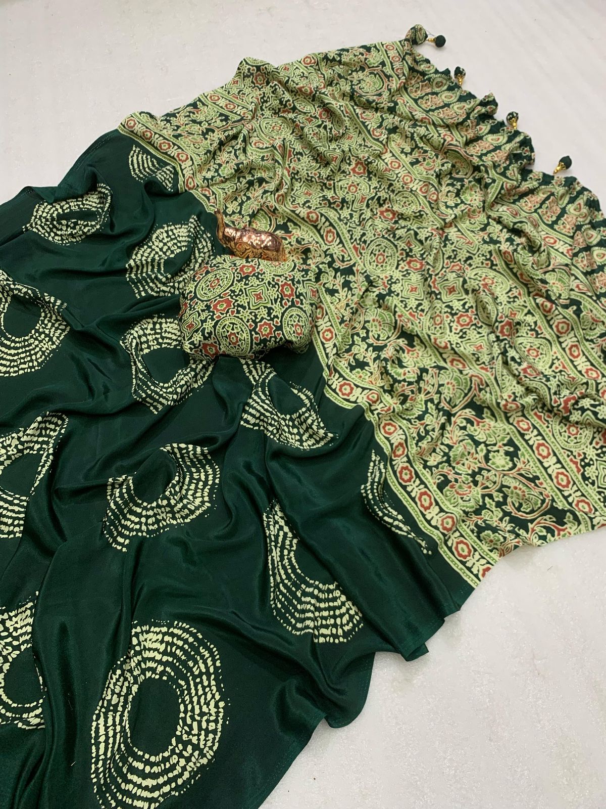 Pure satin Silk Printed saree