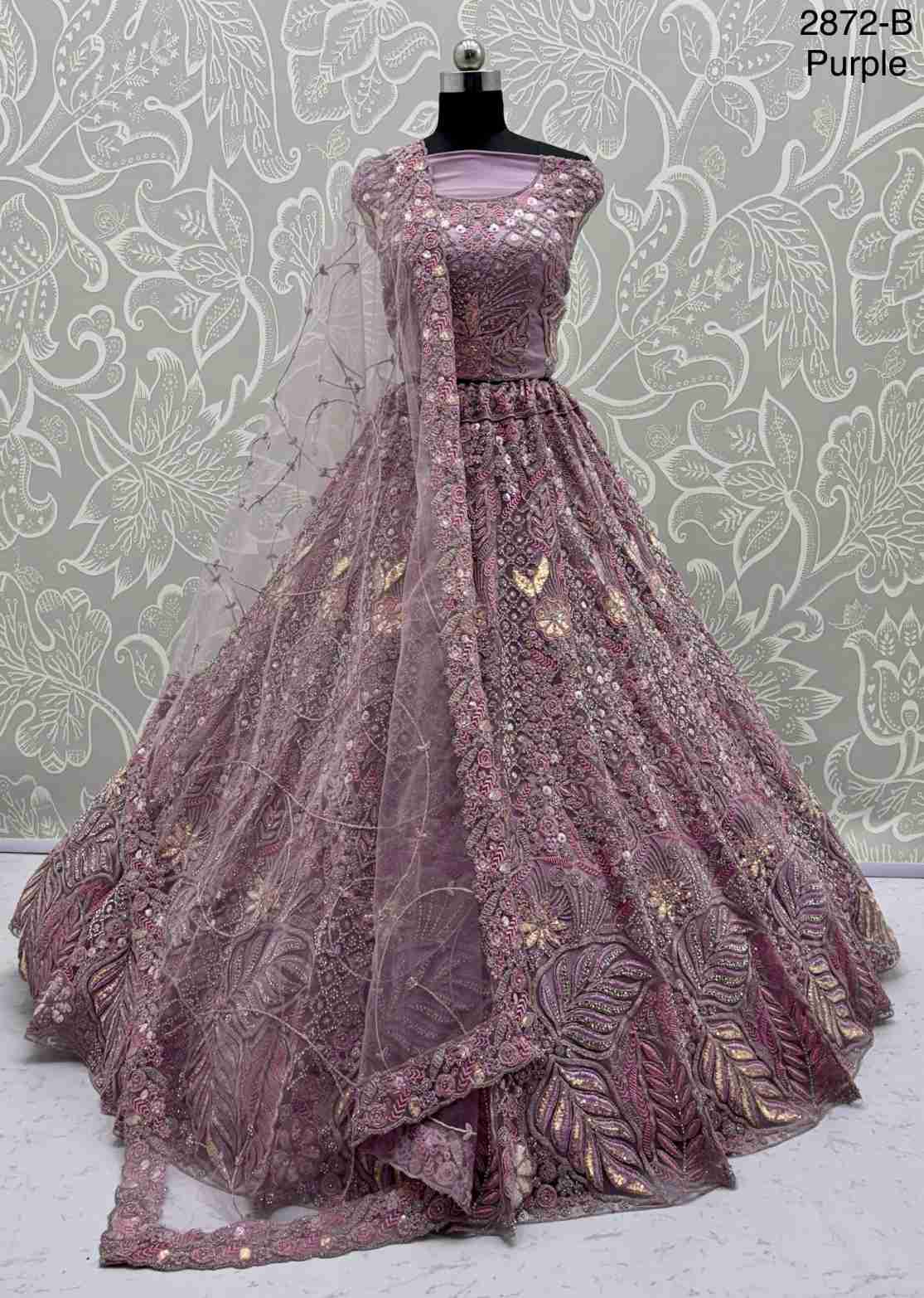 Art Of Embroidered with Zircon & Sequins work Lehenga Choli