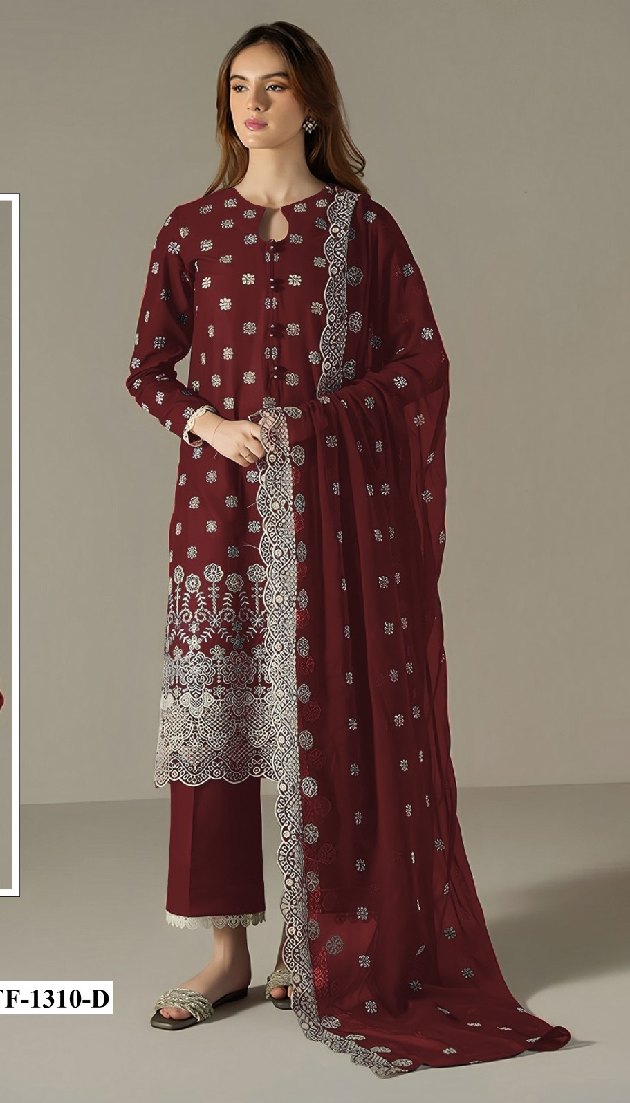 Heavy Fox with Embroidery work Suit