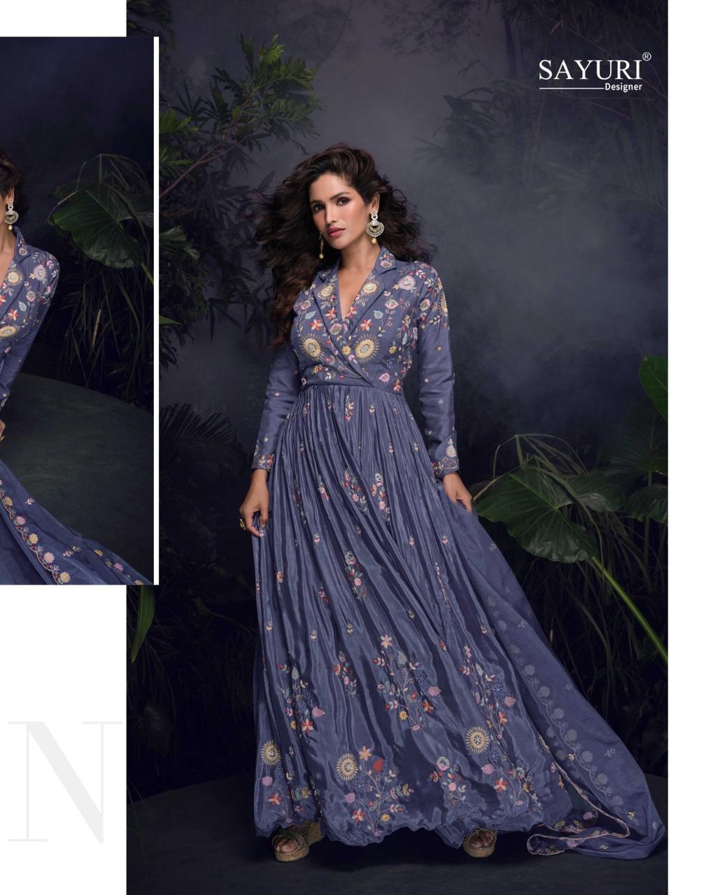 PREMIUM CHINON SILK HEAVY LOOK MULTI THREDS HANDWORK EMBRODARY SUIT