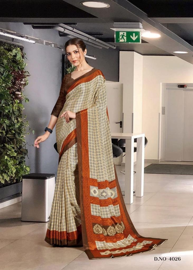 Beautiful Uniform sarees with  Italian crepe silk