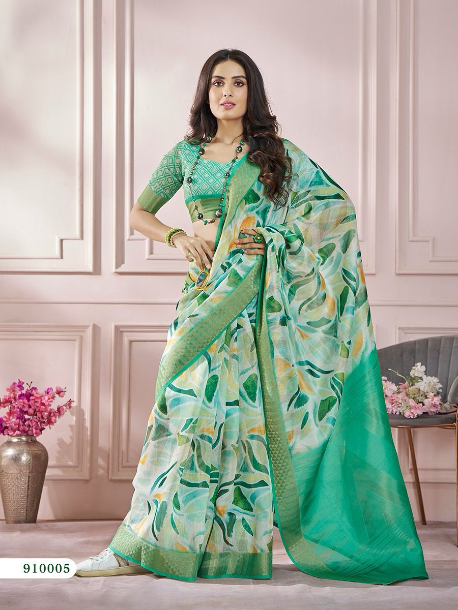 Fancy Fabric Beautiful Printed Saree