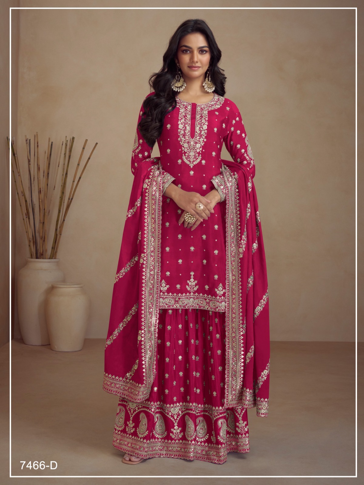 Heavy Blooming Vichitra with 3mm Sequence & Multi work Suit