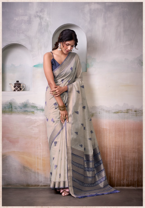 Modal Cotton Weaving Zari Border & Pallu Saree