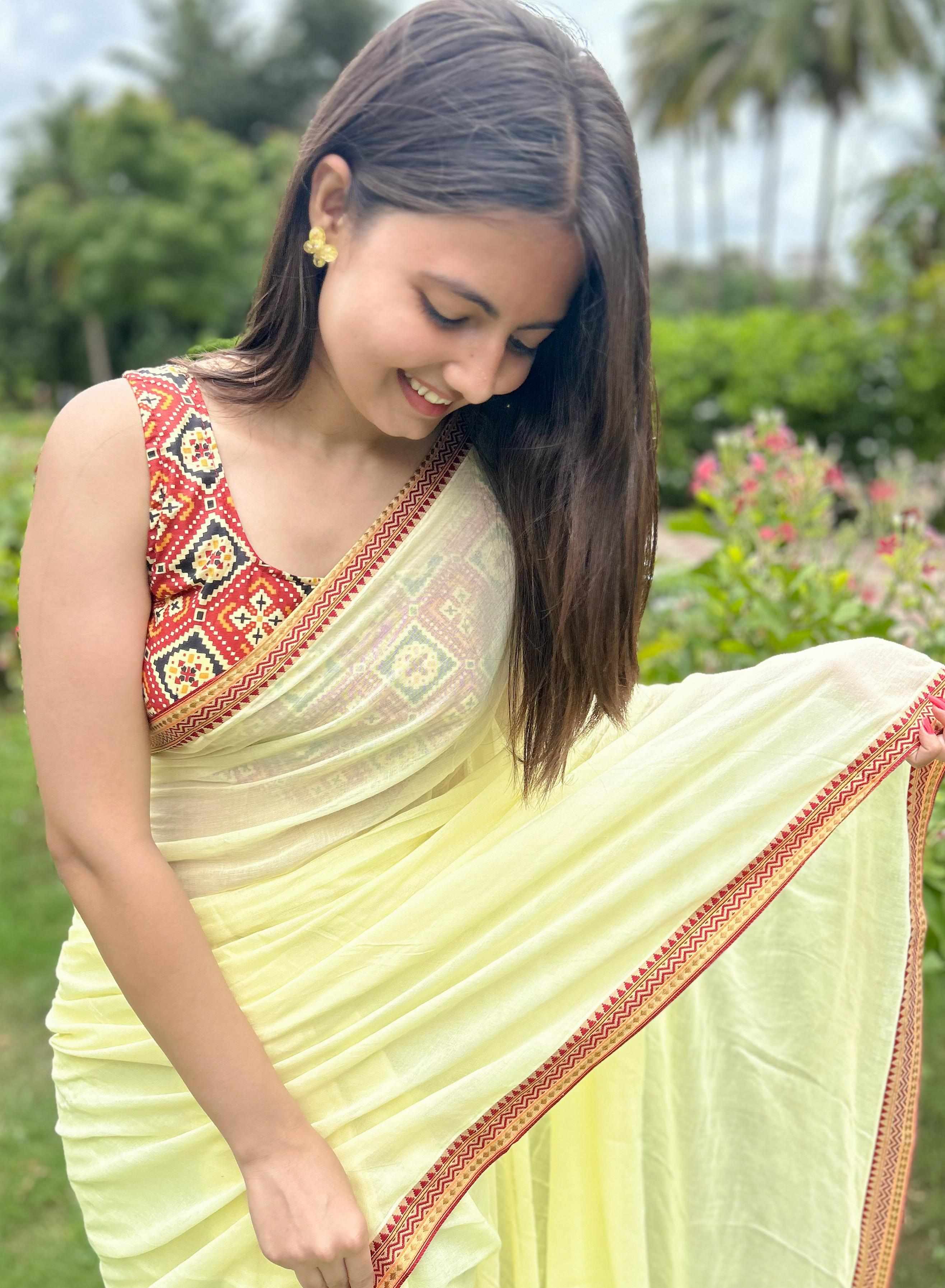 Mul cotton  multi weaving border Saree