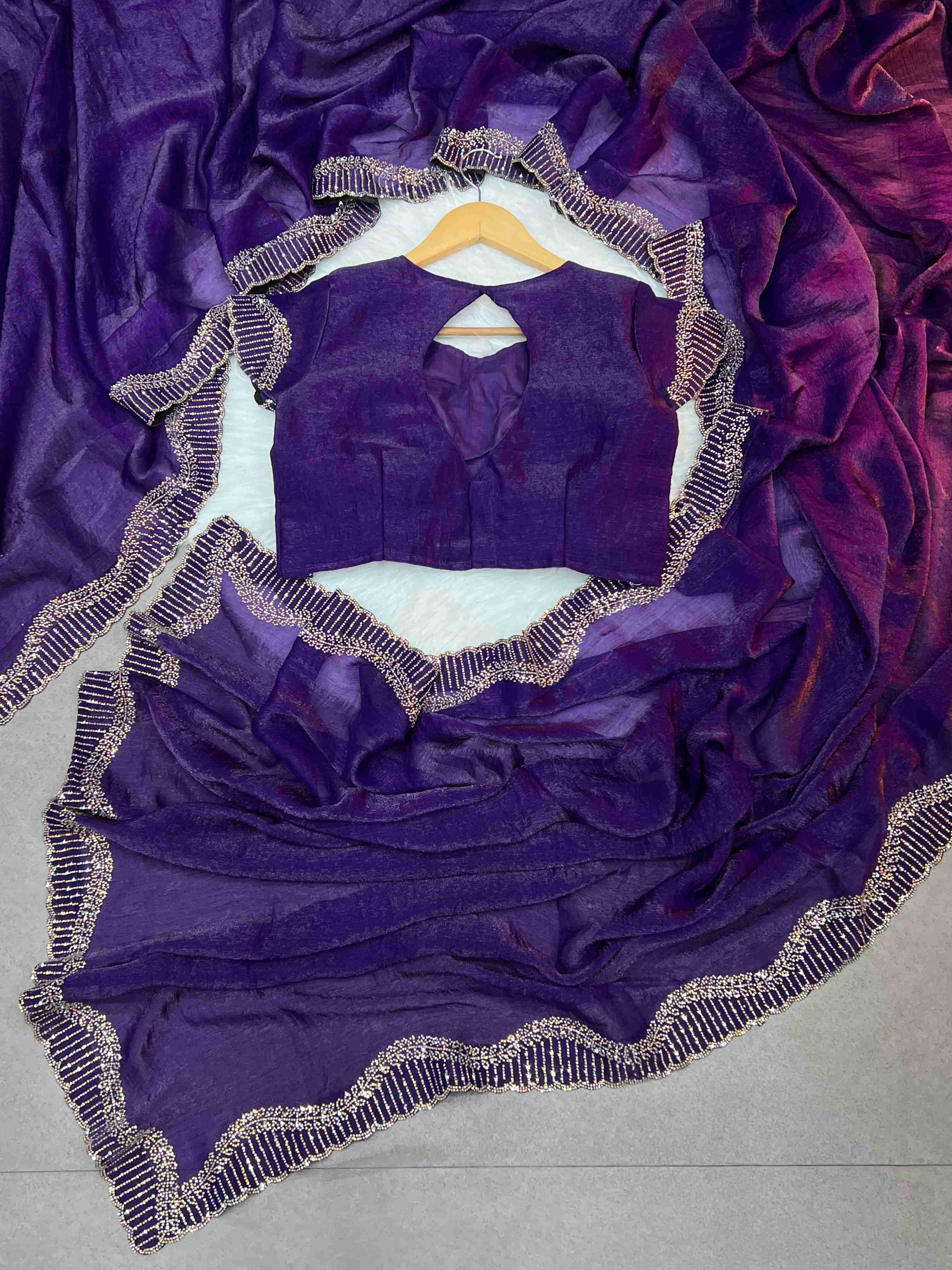 RICH DIAMONDS ZARKHAND SILK SAREE
