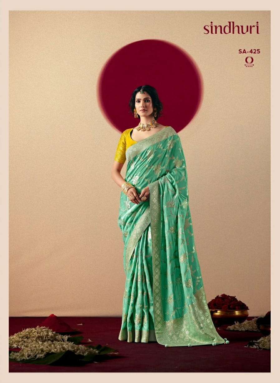 Pure Viscous Dola Silk with Zari Weaving & Unique Tassels Saree