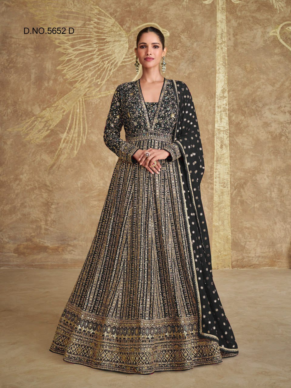 Heavy Real Gerogette With Beautyfull Embroidery siquance work Suit
