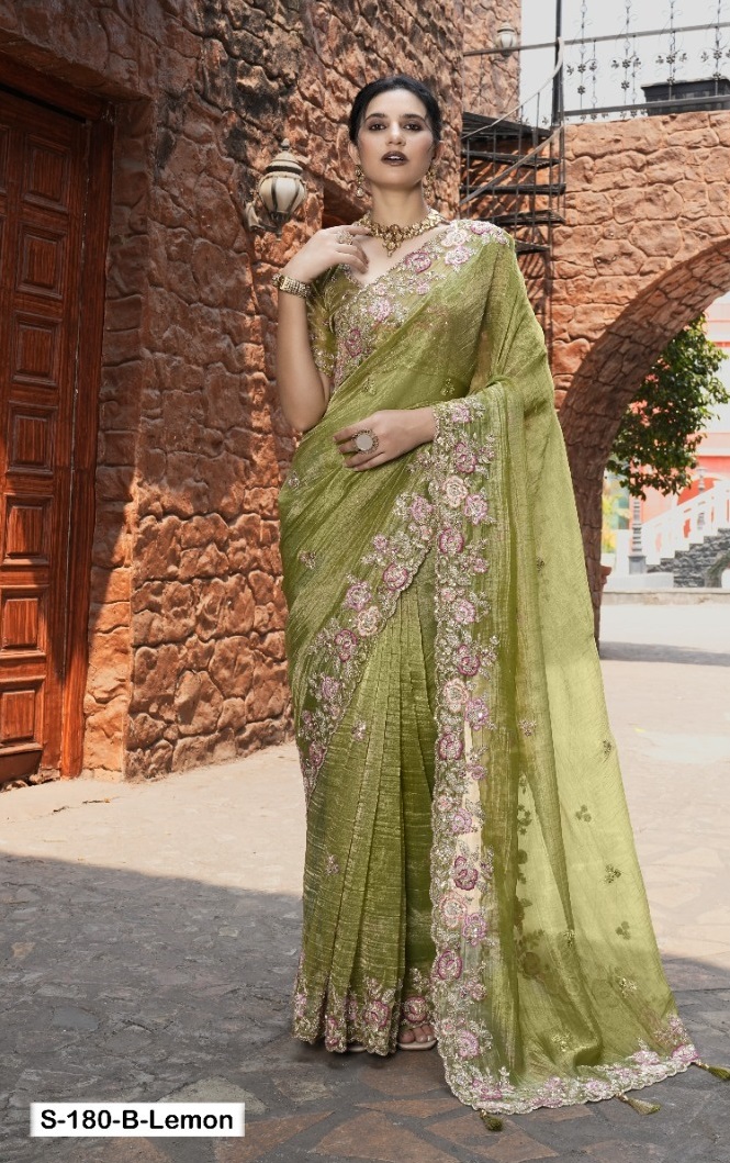 Elegance personified Silk meets vibrant Designer Work Saree